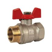 DN 20 «Бабочка» Кран шаровой НР3/4" x ВН3/4" Ру 16 при Т=150 С; Ру 25 при Т=120 С