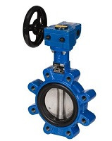 VFY-LG затвор дисковый DN350 PN16 корп. GGG40 с резьб. проуш.; Диск- GGG40 с эпокс; упл. EPDM; С редуктором Использовать ответные фланцы по ГОСТ 33259-2015 исполнение В, тип 11