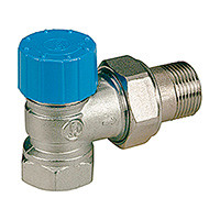 Угловой термостатический клапан (подключение термостатической головки - резьба 30х1,5мм). Увеличенный проход для размера 3/4".
